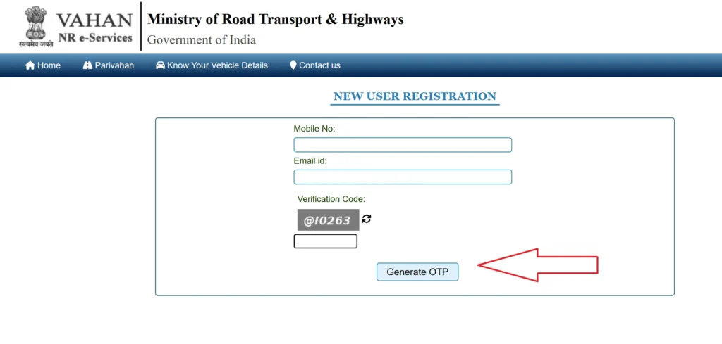 Registration-on-Vahan-Portal